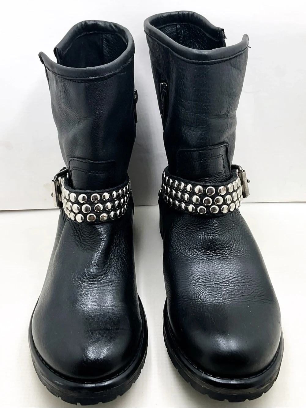 {Steve Madden} Fraankie Leather Studded Ankle Boots